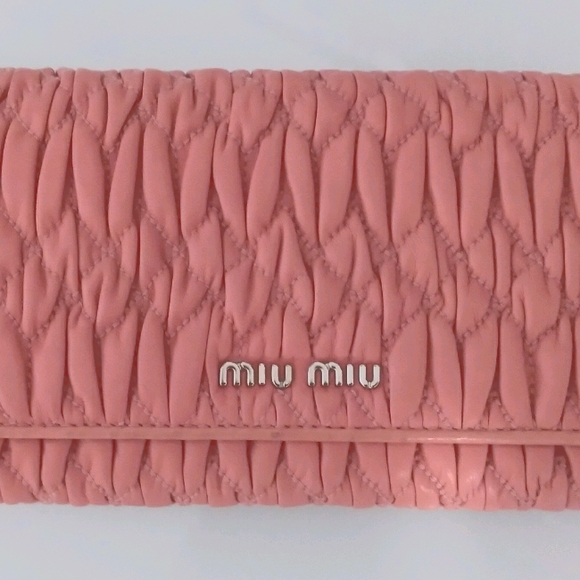 Miu Miu Handbags - MIU MIU Matelasse wallet AUTHENTIC!